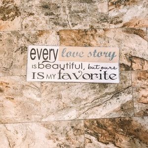 Love story wall decor from Hobby Lobby